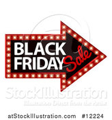 Vector Illustration of a Black Friday Sale Arrow Marquee Sign by AtStockIllustration