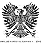 Vector Illustration of a Black Imperial Coat of Arms Eagle by AtStockIllustration