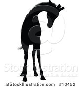 Vector Illustration of a Black Silhouetted Giraffe by AtStockIllustration