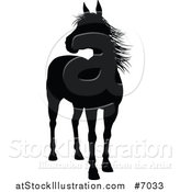 Vector Illustration of a Black Silhouetted Horse by AtStockIllustration