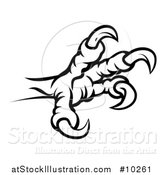 Vector Illustration of a Blackand White Eagle Claw and Sharp Talons by AtStockIllustration