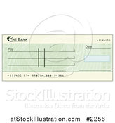 Vector Illustration of a Blank Green Blank Cheque by AtStockIllustration