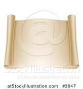 Vector Illustration of a Blank Open Scroll by AtStockIllustration