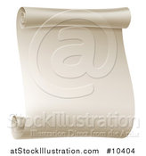 Vector Illustration of a Blank Scroll Notice Page by AtStockIllustration