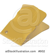 Vector Illustration of a Blank Yellow Sales Tag with Wrinkles and a Punch Hole by AtStockIllustration
