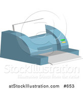 Vector Illustration of a Blue Printer by AtStockIllustration