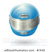 Vector Illustration of a Blue Protective Racing Helmet by AtStockIllustration