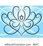 Vector Illustration of a Blue Tatoo Design by AtStockIllustration