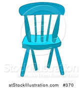 Vector Illustration of a Blue Wooden Chair by AtStockIllustration