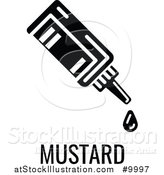 Vector Illustration of a Bottle over Mustard Text by AtStockIllustration