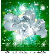 Vector Illustration of a Brazilian Flag with 3d Year 2013 and Fireworks by AtStockIllustration