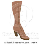 Vector Illustration of a Brown Boot by AtStockIllustration