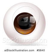 Vector Illustration of a Brown Eyeball by AtStockIllustration