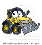 Vector Illustration of a Bulldozer Mascot Character by AtStockIllustration