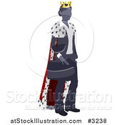 Vector Illustration of a Business Woman Queen with a Robe and Crown by AtStockIllustration