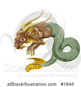 Vector Illustration of a Capricorn the Sea Goat with the Zodiac Symbol by AtStockIllustration