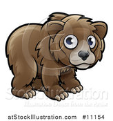 Vector Illustration of a Cartoon Bear Cub by AtStockIllustration