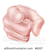 Vector Illustration of a Cartoon Caucasian Hand Pointing Outwards by AtStockIllustration