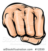 Vector Illustration of a Cartoon Fist Punching by AtStockIllustration