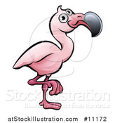 Vector Illustration of a Cartoon Flamingo by AtStockIllustration