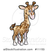 Vector Illustration of a Cartoon Giraffe by AtStockIllustration