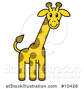 Vector Illustration of a Cartoon Happy Giraffe by AtStockIllustration