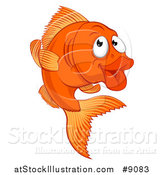 Vector Illustration of a Cartoon Happy Goldfish by AtStockIllustration
