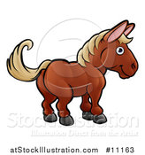 Vector Illustration of a Cartoon Happy Horse by AtStockIllustration