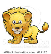 Vector Illustration of a Cartoon Happy Male Lion by AtStockIllustration