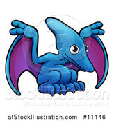 Vector Illustration of a Cartoon Pterodactyl Dino by AtStockIllustration