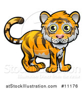 Vector Illustration of a Cartoon Tiger by AtStockIllustration