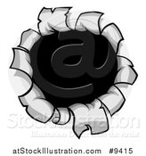 Vector Illustration of a Cartoon Torn Hole in a Metal Surface by AtStockIllustration