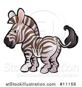 Vector Illustration of a Cartoon Zebra by AtStockIllustration