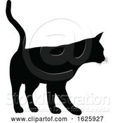 Vector Illustration of a Cat Silhouette by AtStockIllustration