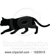 Vector Illustration of a Cat Silhouette by AtStockIllustration