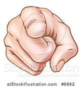 Vector Illustration of a Caucasian Hand Pointing Outwards, I Want You by AtStockIllustration