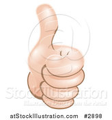 Vector Illustration of a Caucasian Thumb up Hand by AtStockIllustration