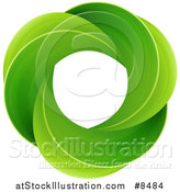 Vector Illustration of a Circle of Green Leaves by AtStockIllustration