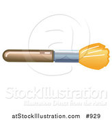 Vector Illustration of a Cosmetics Applicator Brush Used for Blush or Powder by AtStockIllustration