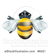 Vector Illustration of a Cute Bee from Above by AtStockIllustration