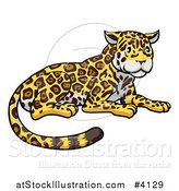 Vector Illustration of a Cute Jaguar Resting by AtStockIllustration