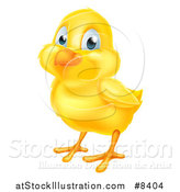 Vector Illustration of a Cute Yellow Easter Chick by AtStockIllustration