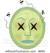 Vector Illustration of a Dead Emoticon Turning Green by AtStockIllustration