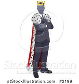 Vector Illustration of a Faceless Business King with Folded Arms by AtStockIllustration