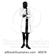 Vector Illustration of a Faceless Female Doctor by AtStockIllustration