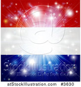 Vector Illustration of a Firework Burst over a Netherlands Flag by AtStockIllustration