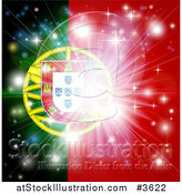 Vector Illustration of a Firework Burst over a Portugal Flag by AtStockIllustration