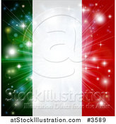 Vector Illustration of a Firework Burst over an Italian Flag by AtStockIllustration