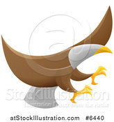 Vector Illustration of a Flying Bald Eagle with Extended Talons by AtStockIllustration