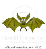 Vector Illustration of a Flying Vampire Bat by AtStockIllustration